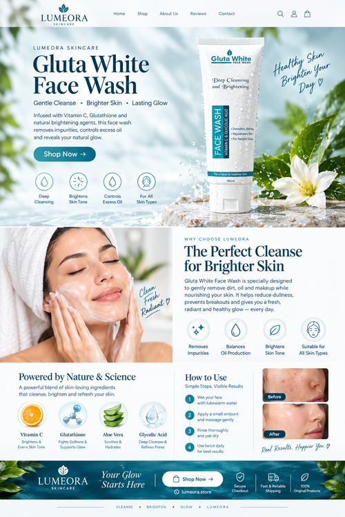 Gluta White 5 in 1 Skincare Bundle