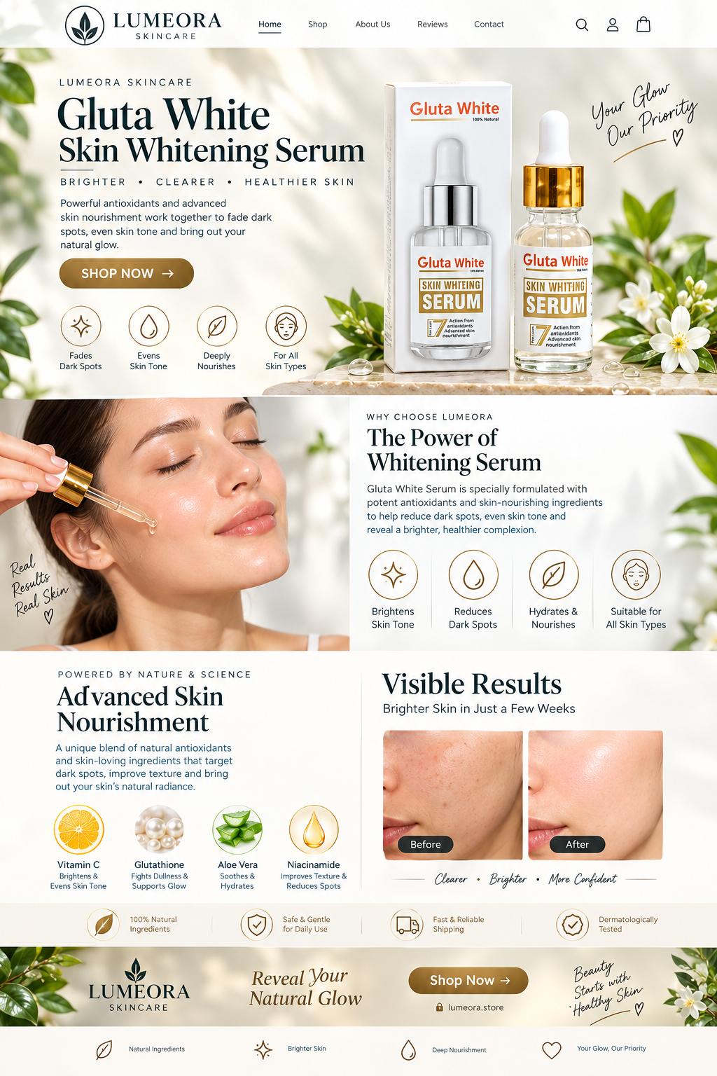 Gluta White 5 in 1 Skincare Bundle