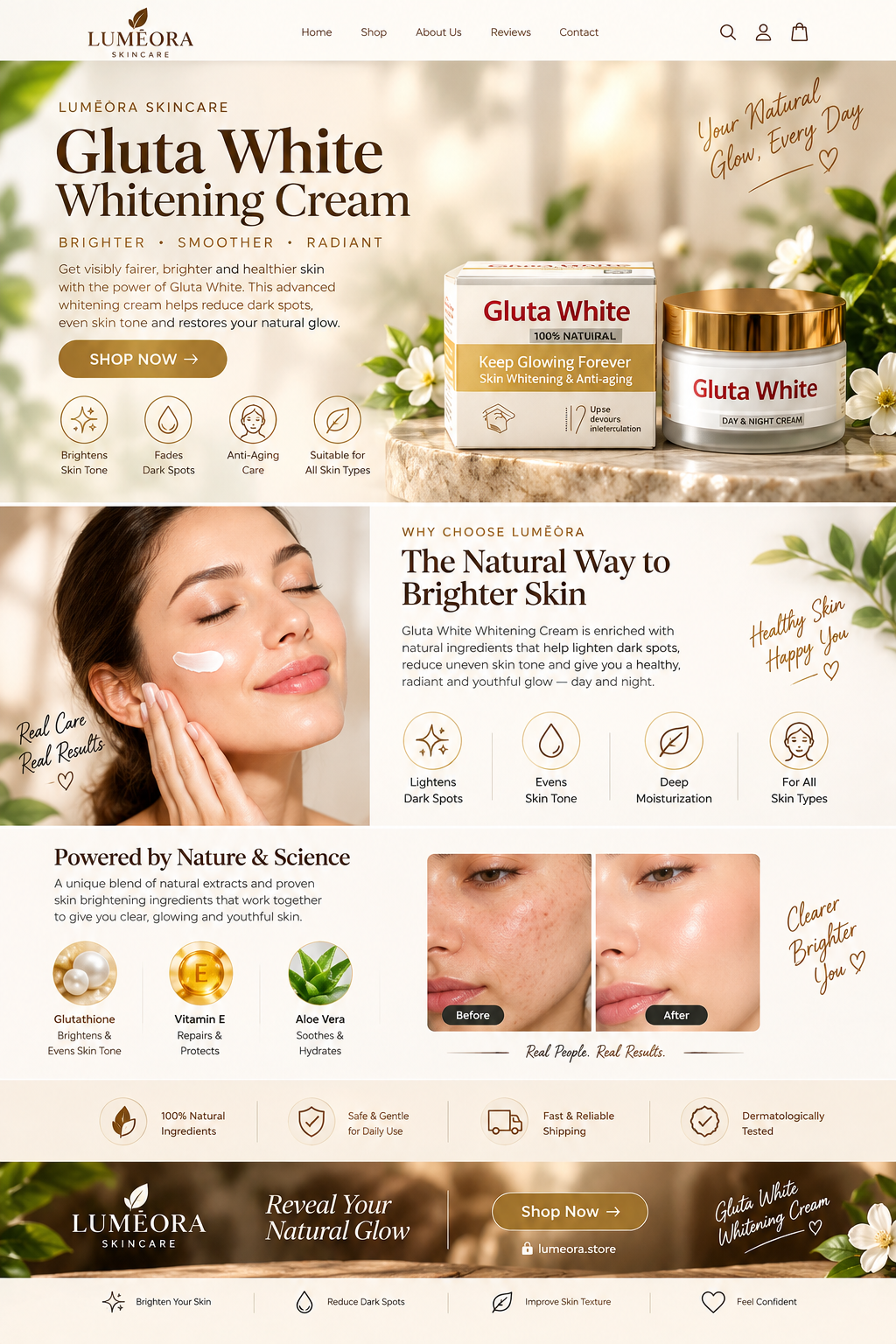 Gluta White 5 in 1 Skincare Bundle