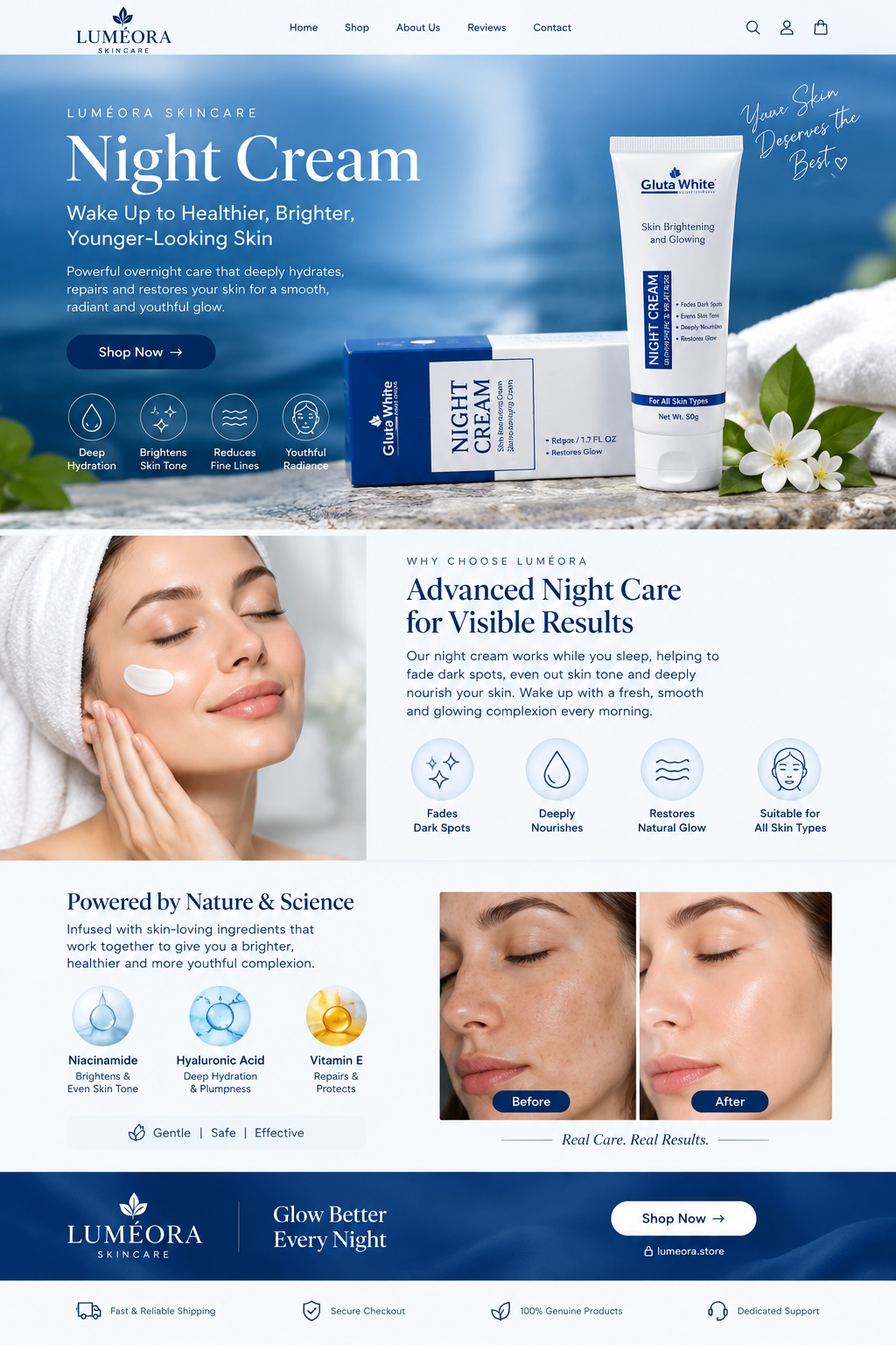 Gluta White 5 in 1 Skincare Bundle
